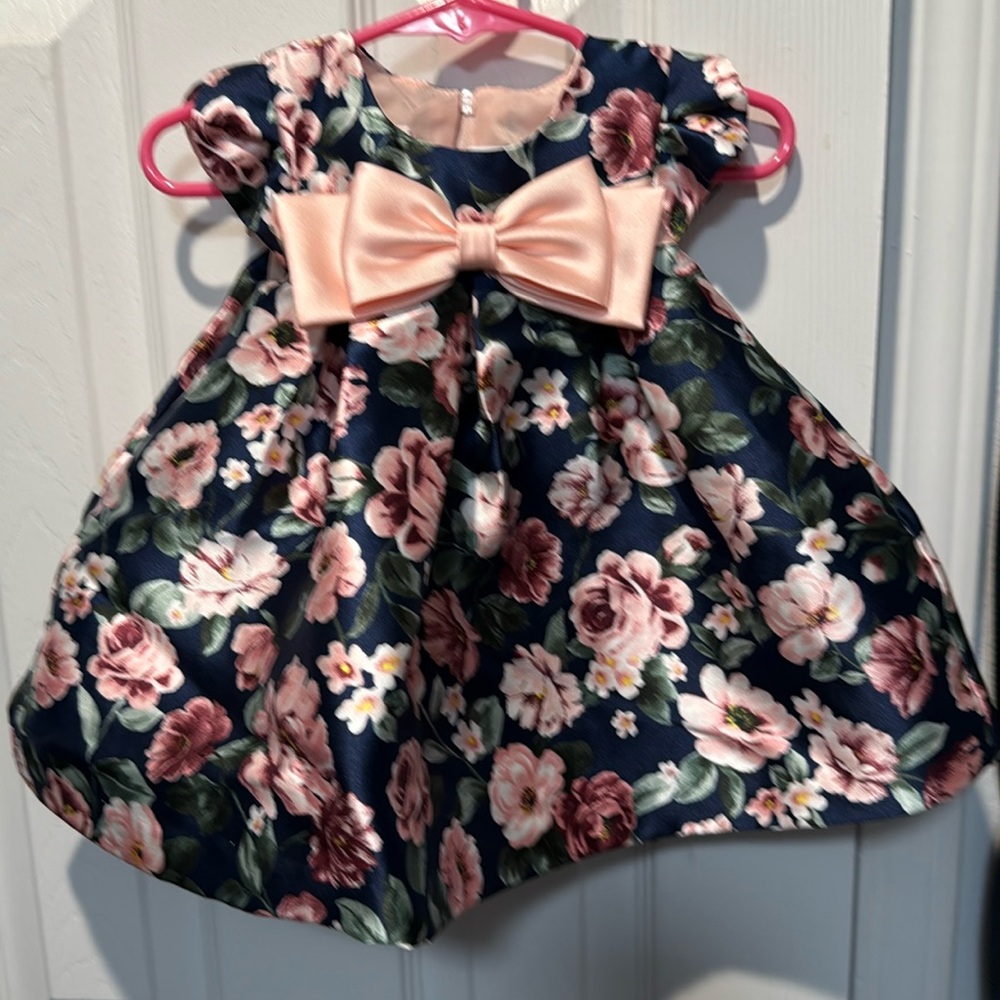 Bonnie Baby navy pink floral dress